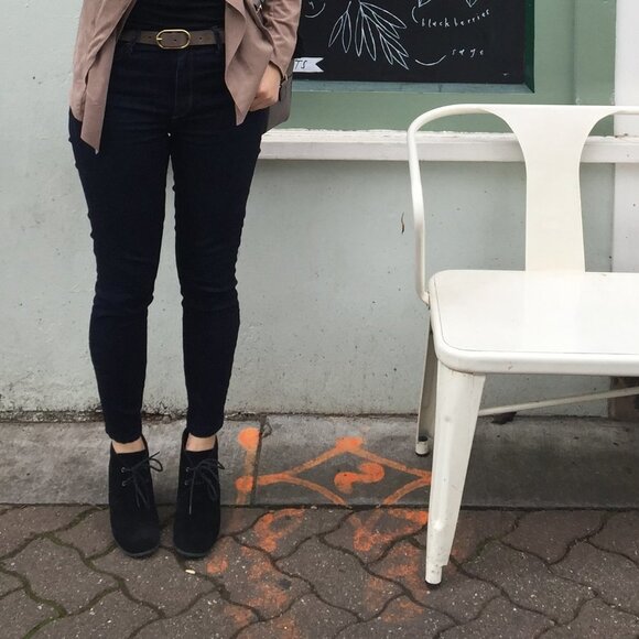 Lucky Brand Black Suede Lace Up Ankle Booties - Picture 8 of 8